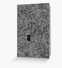 Yarn Ball Pit in Black Greeting Card