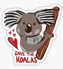 Save the Koalas Sticker
