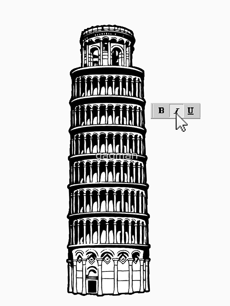 "The Leaning Tower of Pisa: Explained" T-shirt by gagman | Redbubble