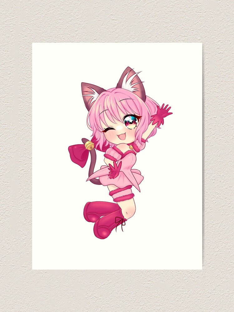 Tokyo Mew Mew Chibi Ichigo Art Print By Magicalgirljay Redbubble