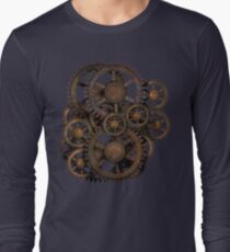 Infernal Vintage Steampunk Gears on your Gear Long Sleeve T-Shirt