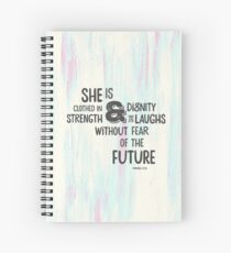 Pretty Painted Modern Typographic Bible Verse. Spiral Notebook