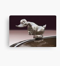 Angry Duck Hood Ornament Canvas Print