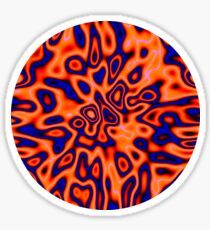 OrangeRed MidnightBlue | Abstract random colors #14 Sticker