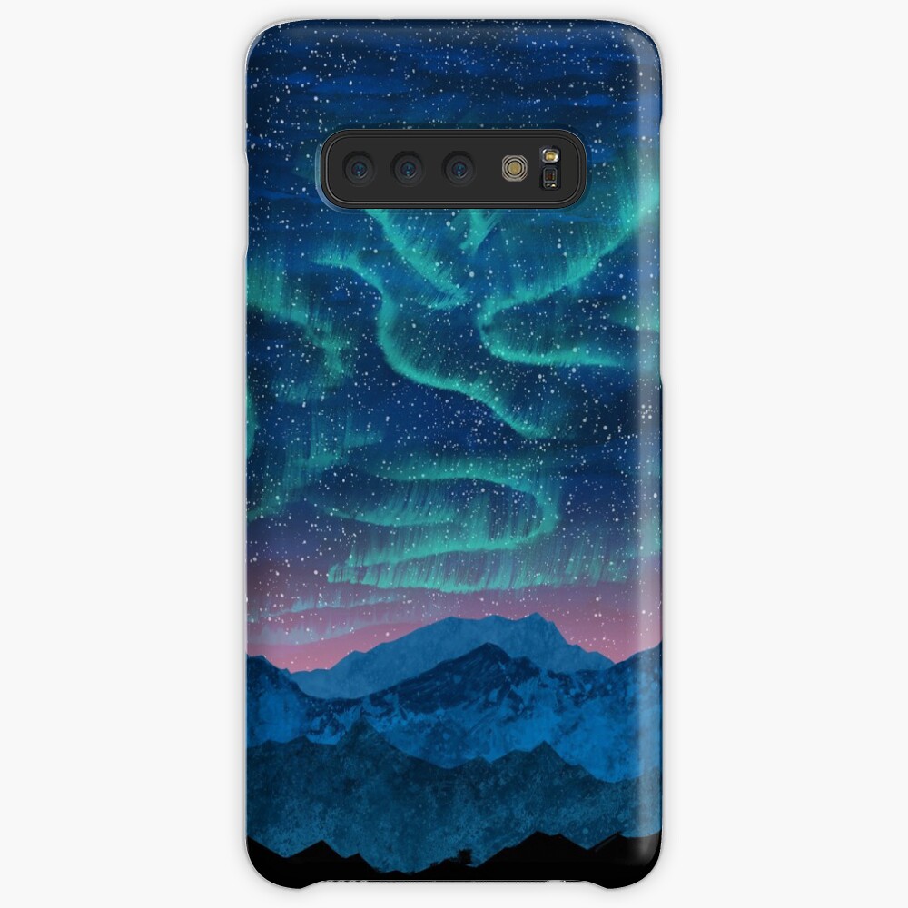 Aurora borealis over mountains Case & Skin for Samsung Galaxy