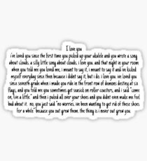 Ricky's I love you speech Sticker