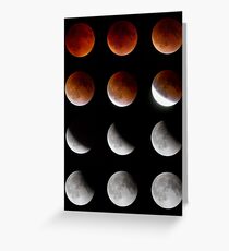Blutmond zum Supermond - 27. September 2015 Grußkarte