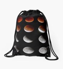 Blood Moon to Super Moon - Sept 27, 2015 Drawstring Bag