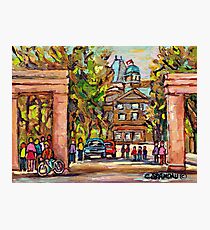 MCGILL UNIVERSITY RODDICK GATES ENTRANCE TO THE ARTS BUILDING MONTREAL STREET SCENES Photographic Print