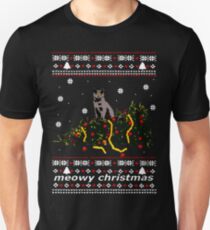 ugly sweater - christmas tree knocked down by a cat Unisex T-Shirt