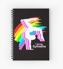 VIBRANT RAINBOW GYMNASTICS DESIGN Spiral Notebook