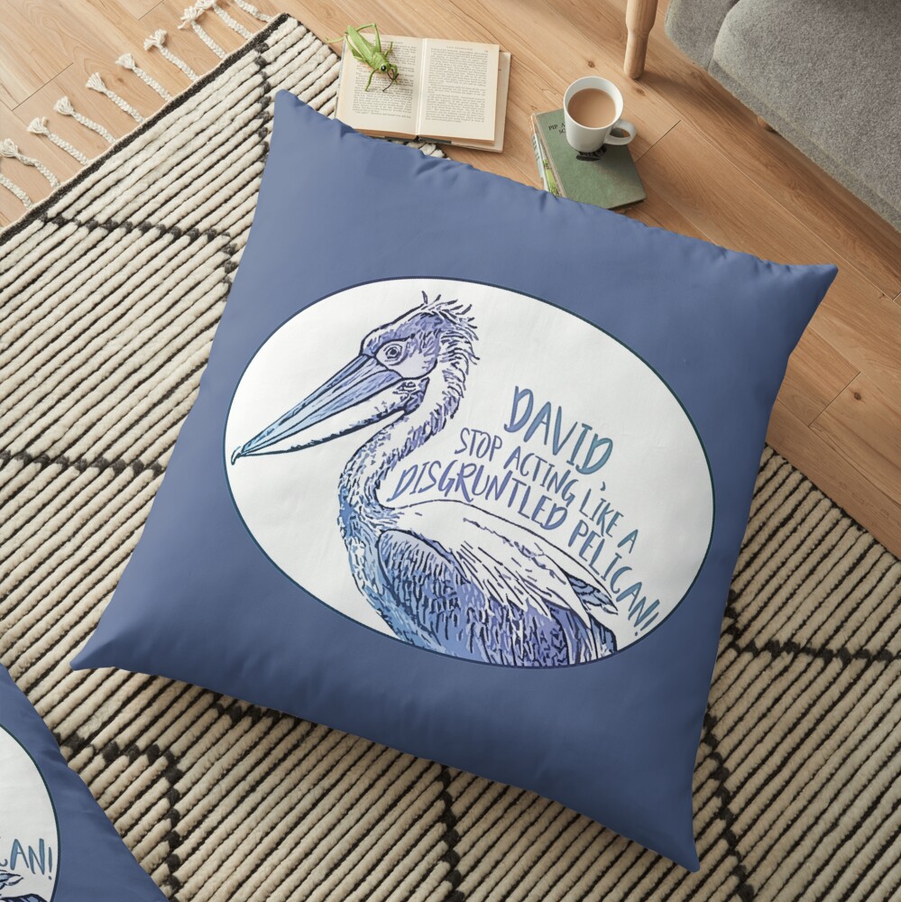 Schitt's Creek Disgruntled Pelican Floor Pillow