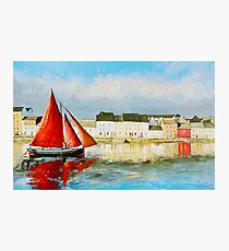 Leaving Port - Galway Hooker going out to sea Photographic Print