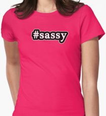 Sassy - Hashtag - Black & White Women's Fitted T-Shirt