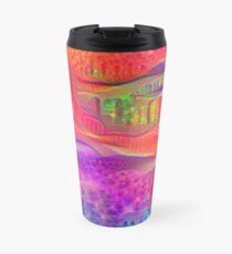 DeepDream Tomato Steelblue Travel Mug
