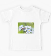 Halictidae Bee on Forget-Me-Nots Kids Tee