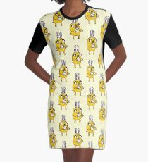 Easter Bunny Jake - Adventure Time Graphic T-Shirt Dress