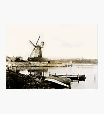 Cley Windmill marsh tide 1900 Photographic Print