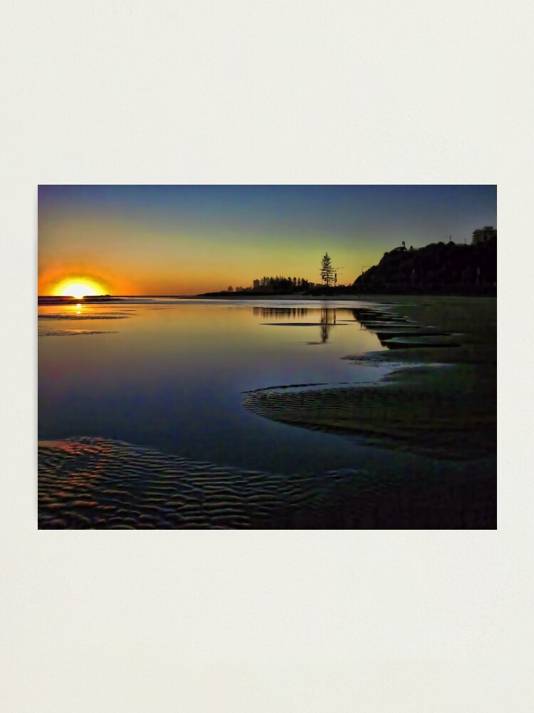 KIRRA COOLANGATTA Gold Coast beach surfers sunrise Australia print photo art