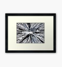 Black & White Spin Painting Framed Print