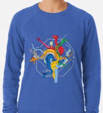 Dragon DC Metro Map - WITH RIVERS AND BORDERS - TRANSPARENT Lightweight Sweatshirt