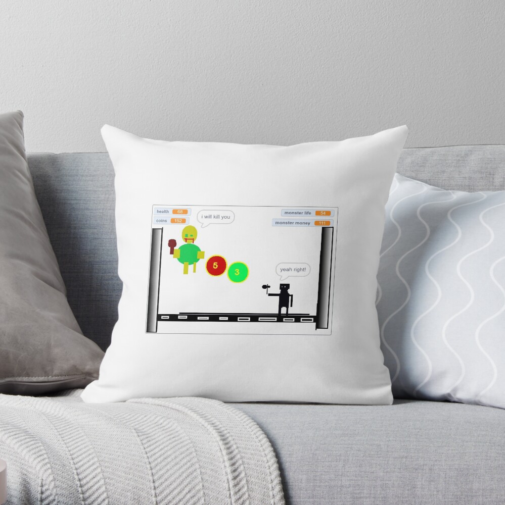 Trampoline Ninja Throw Pillow