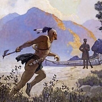 N C Wyeth Western Painting “Indian Fishing”  Art Board Print for Sale by  PatricianneK