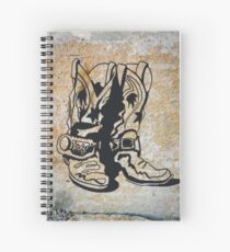 Cowgirl Cowboy Western Rodeo Boots Spiral Notebook