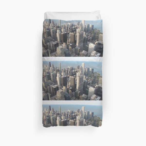 Chicago View from Sears Tower Duvet Cover
