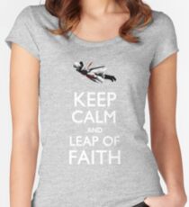 Keep Calm and Leap of Faith Women's Fitted Scoop T-Shirt