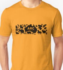 ARC Animals across Australia - black type Slim Fit T-Shirt