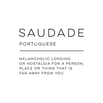 Saudade Definition Print Portuguese Home Decor Portuguese 