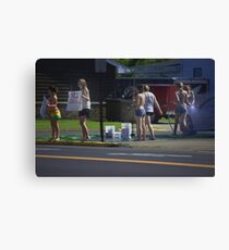 heat waves at the car wash Canvas Print