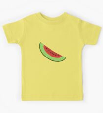 Cartoon Watermelon Slice Kids Tee