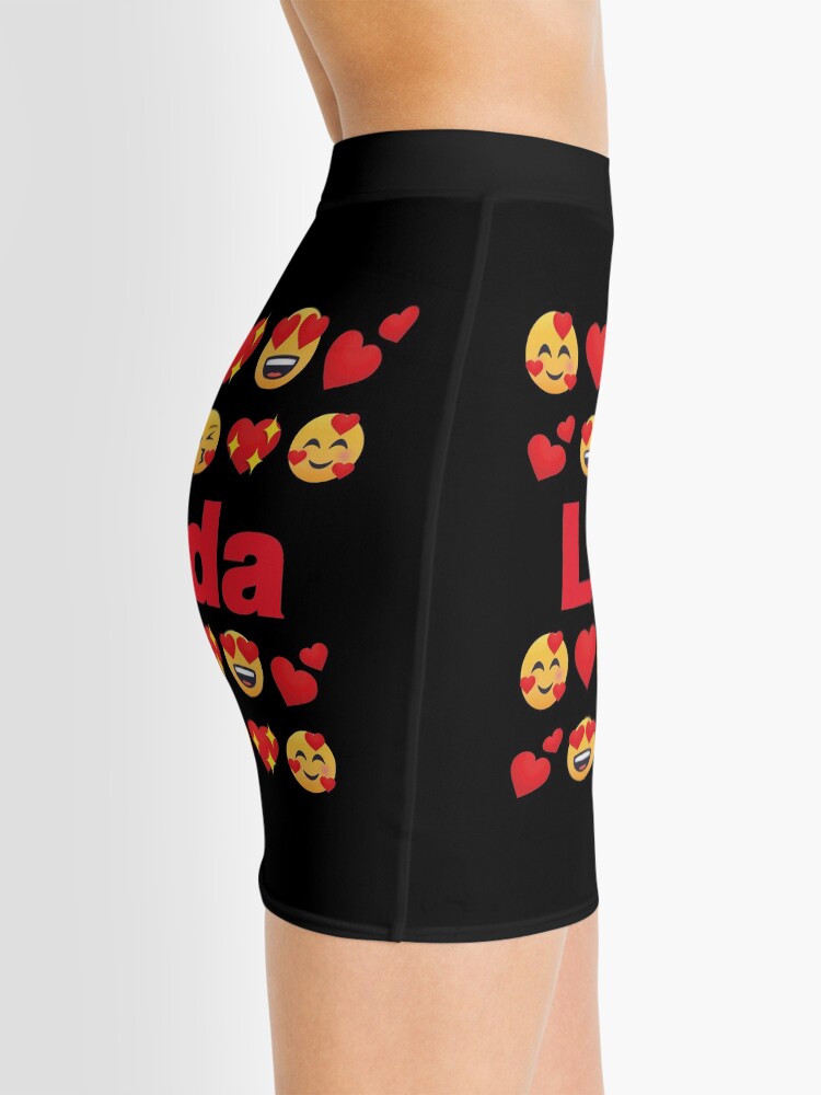 Alternate view of Linda Emoji My Love for Valentines day Mini Skirt