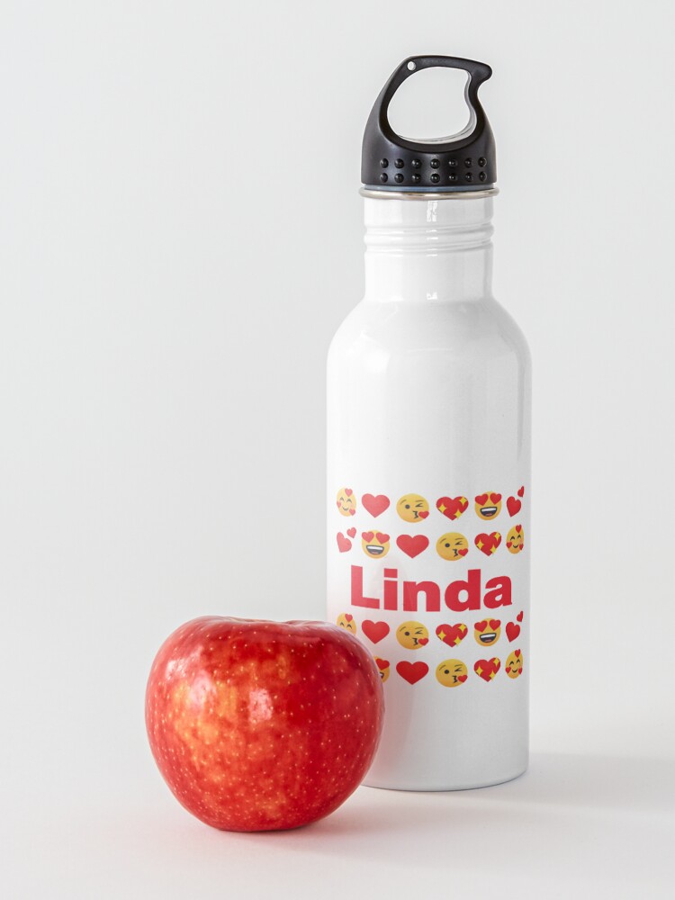 Alternate view of Linda Emoji My Love for Valentines day Water Bottle