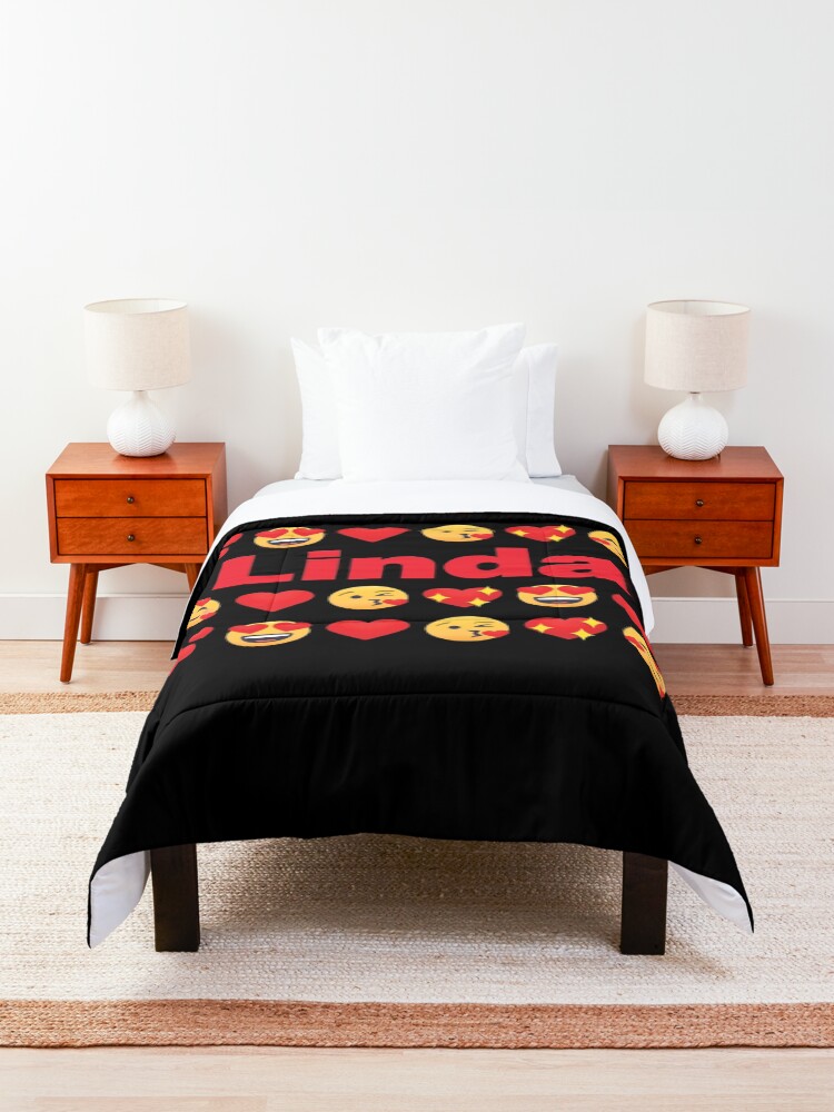 Alternate view of Linda Emoji My Love for Valentines day Comforter