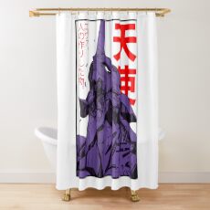 Robot kanji Evangelion Rideau de douche