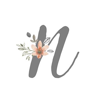 Floral Monogram V Sticker for Sale by MaPetiteFleur