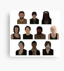 The Walking Dead Cast - Minimalist style Canvas Print