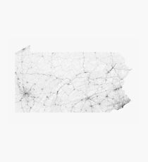 Roads of Pennsylvania. (Black on white) Photographic Print