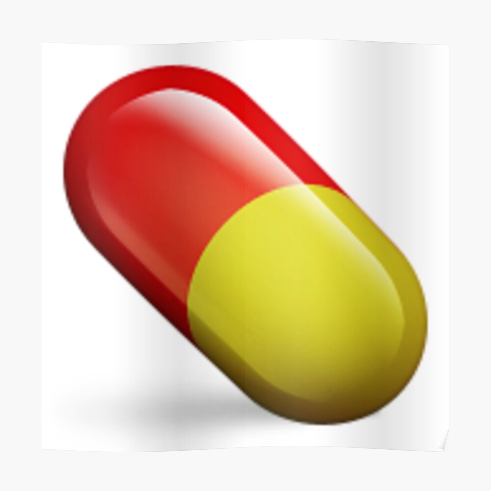 "Pill Emoji" Poster by nojams Redbubble