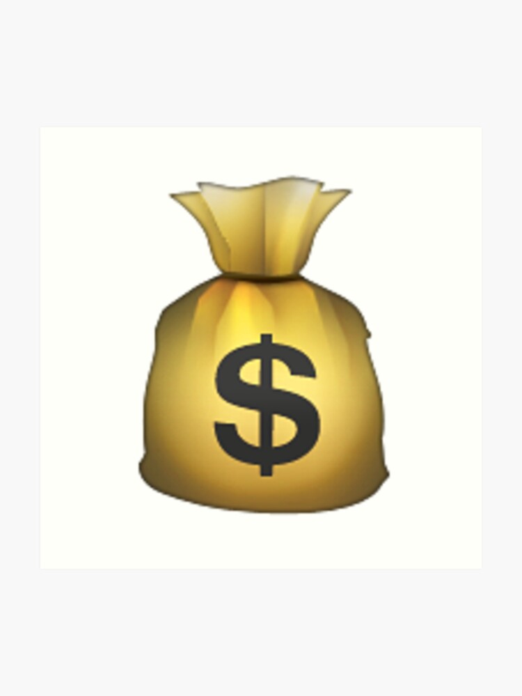 Money Bags Emoji Kunstdruck - 