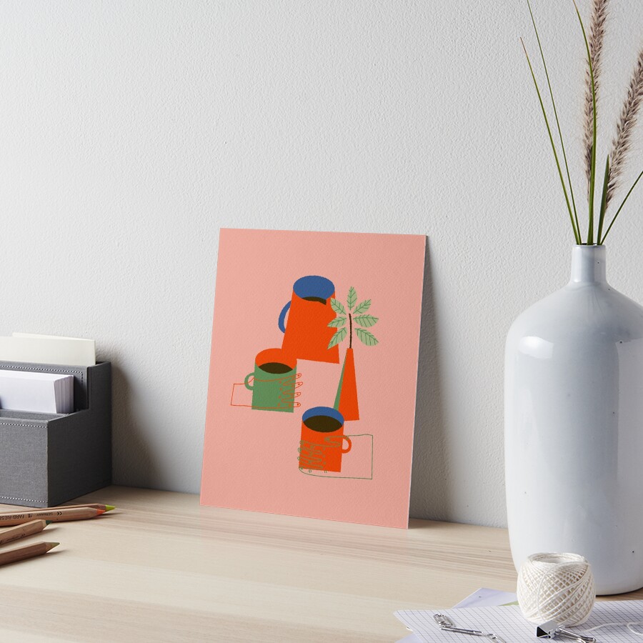Morning Coffee Art Board Print