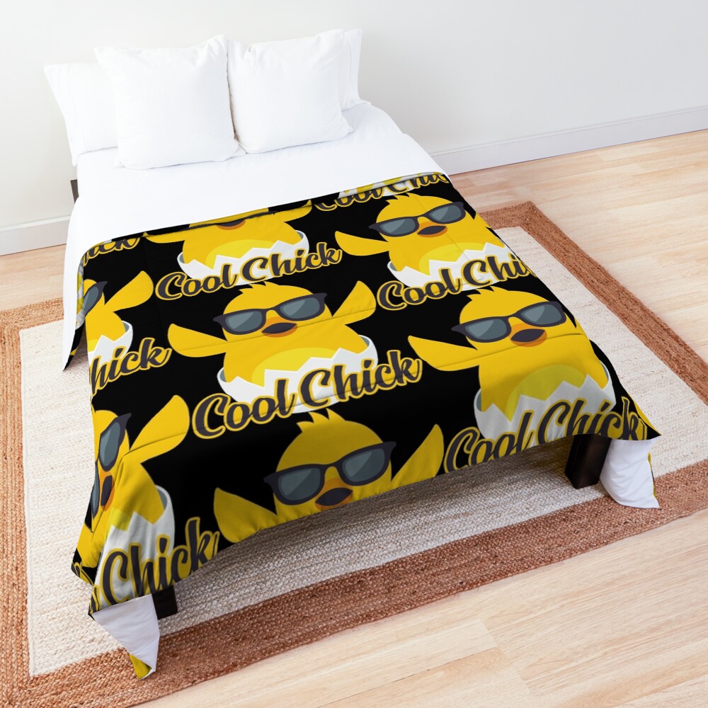 Cool Chick Emoji Meme Comforter