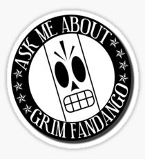 Ask Me About Grim Fandango T-Shirt Sticker