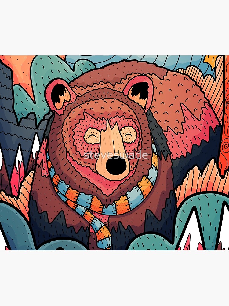 Winter bear forest by steveswade