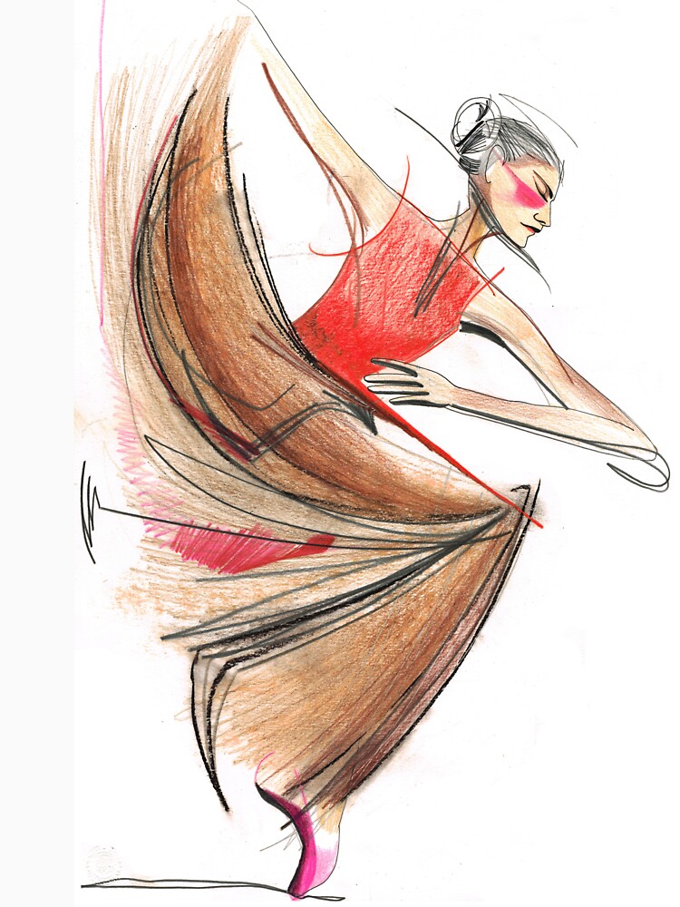 Expressive Dancer Dance Drawing by CatarinaGarcia
