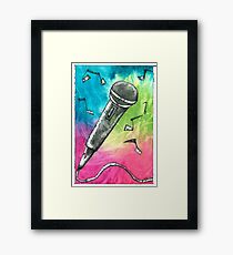 Microphone Notes Framed Print