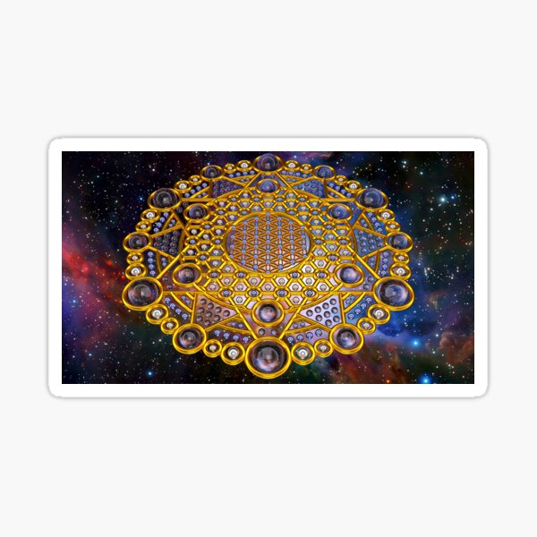 Flower of life Grid Healing Code Sticker